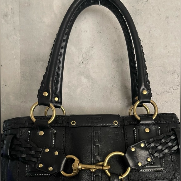 Coach Black Leather Satchel - Picture 6 of 15